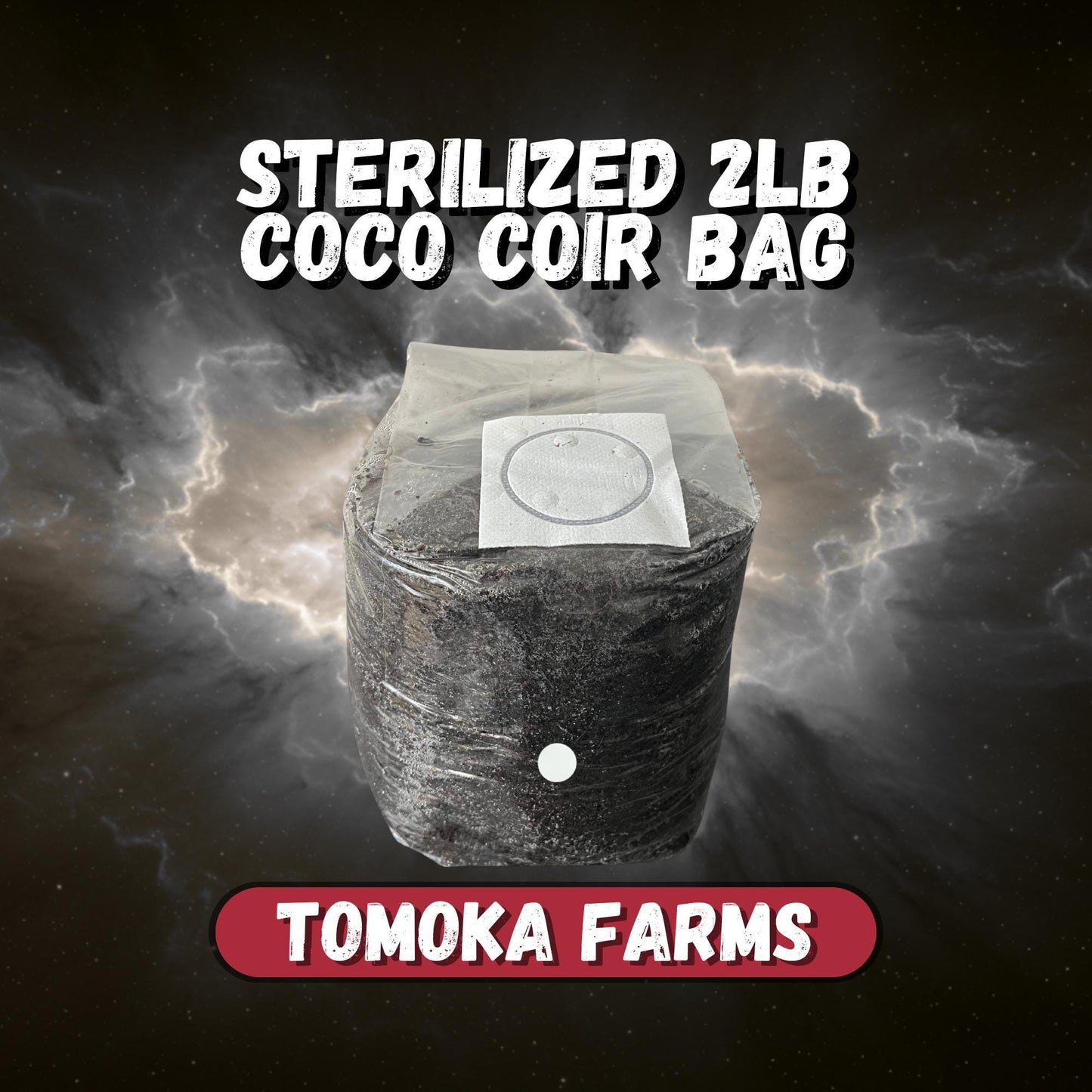 Coco Coir Mushroom Substrate | 2.5 lb Sterile Bag | Tomoka Farms